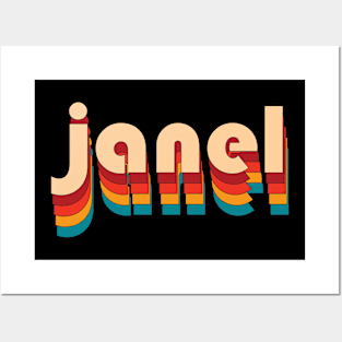 Retro Janel Name Posters and Art